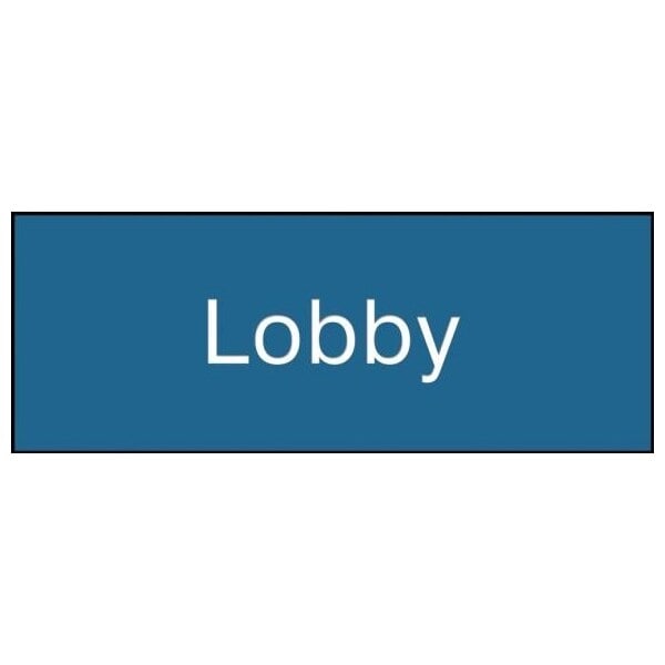 Accuform 8 in W x 3 in H, Engraved Plastic PSG814BU - main